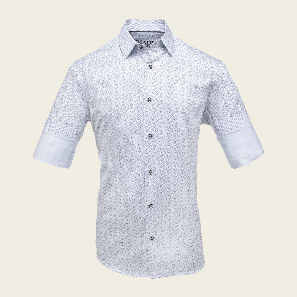 Cuadra Men’s Premium Organic Motif Shirt in Blue 4 Cuadra Men’s Premium Organic Motif Shirt in Blue