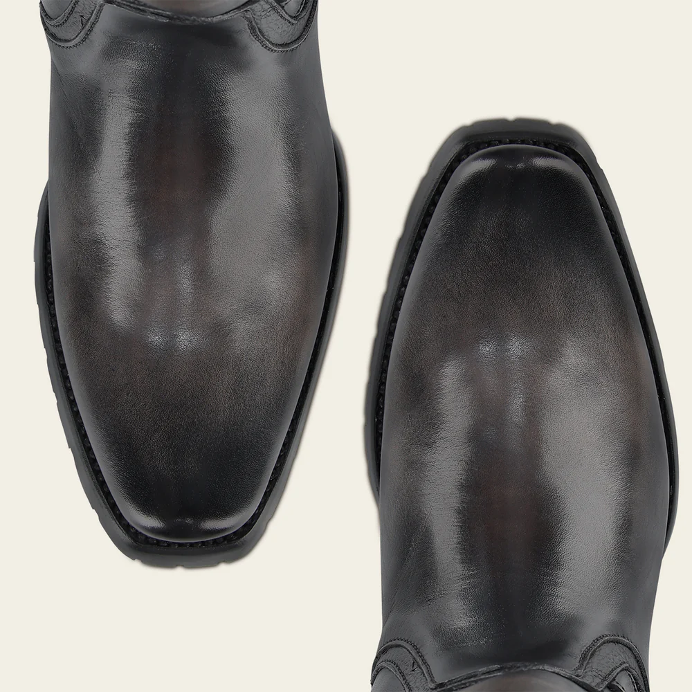 Urban black and sand biker boot