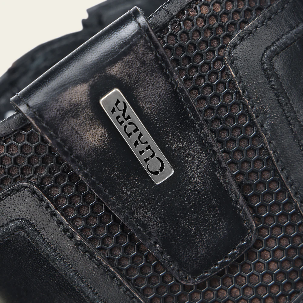 Urban black and sand biker boot