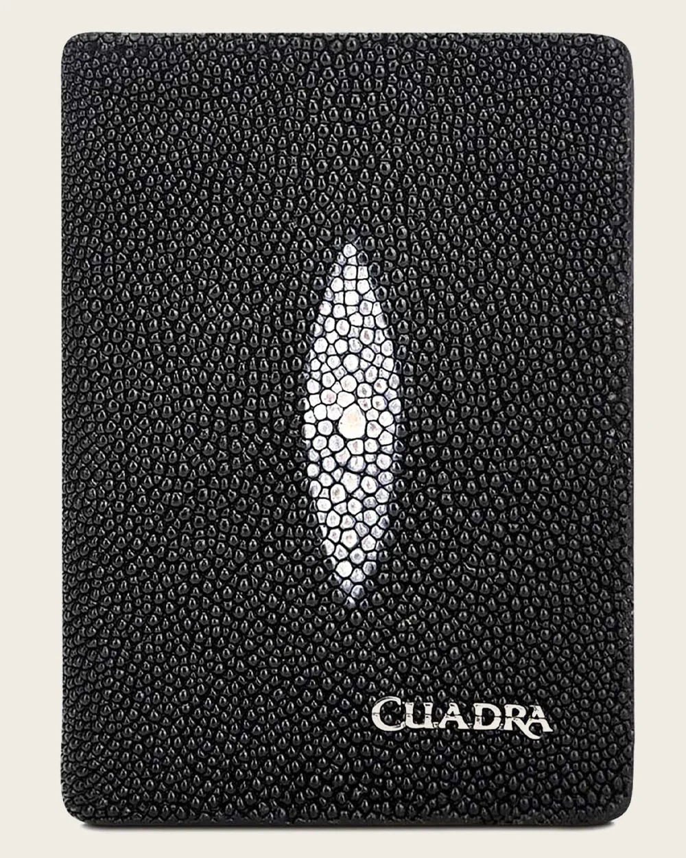 Black stingray clasp button wallet