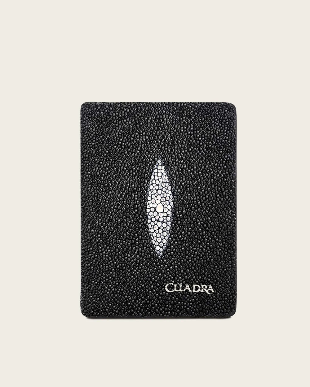 Black stingray clasp button wallet