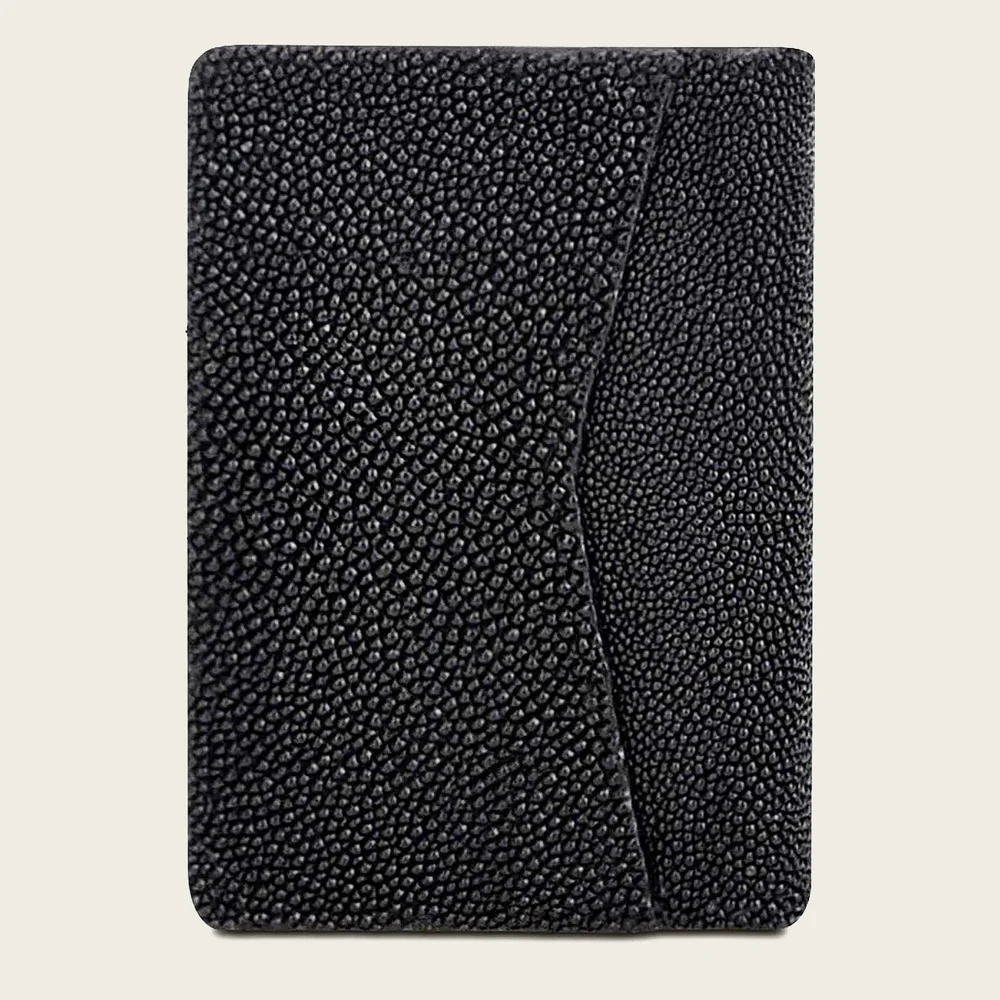 Black stingray clasp button wallet