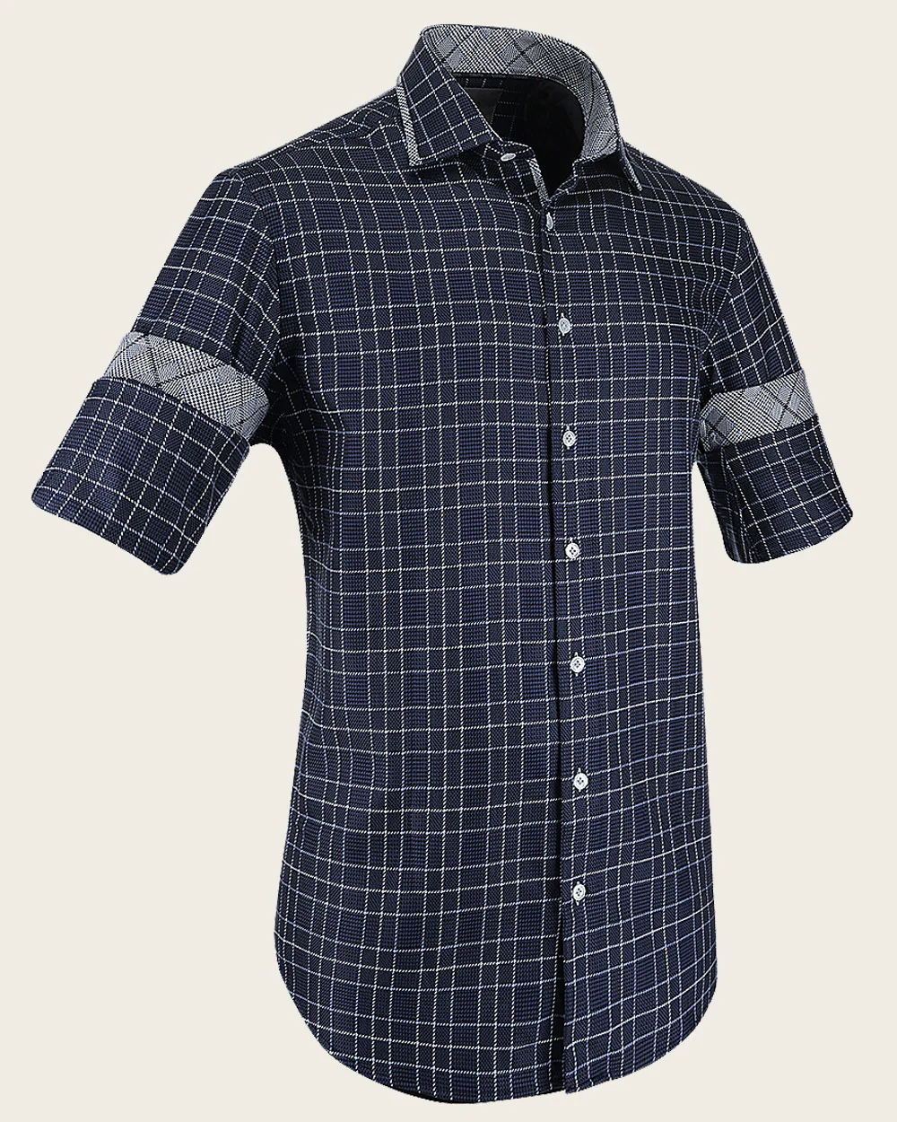 Navy Elegance Cotton Shirt