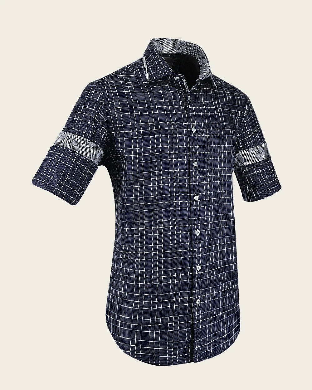 Navy Elegance Cotton Shirt