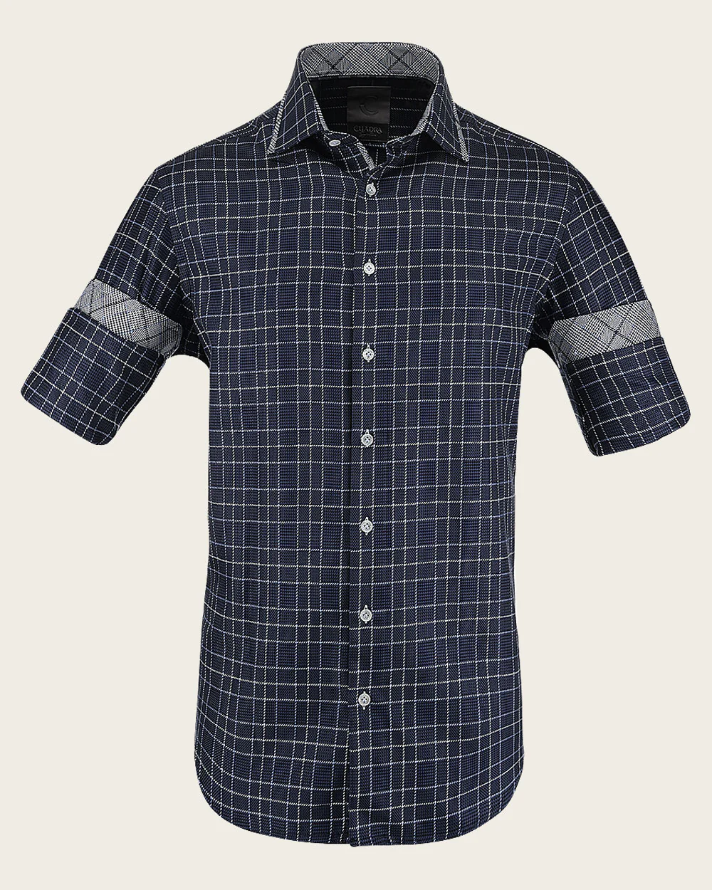 Navy Elegance Cotton Shirt