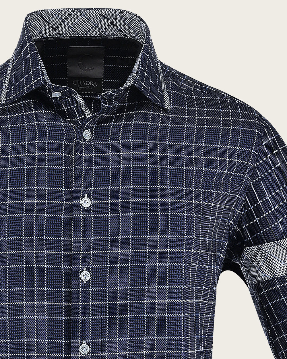 Navy Elegance Cotton Shirt