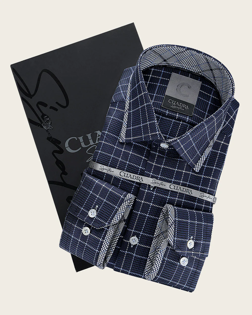 Navy Elegance Cotton Shirt