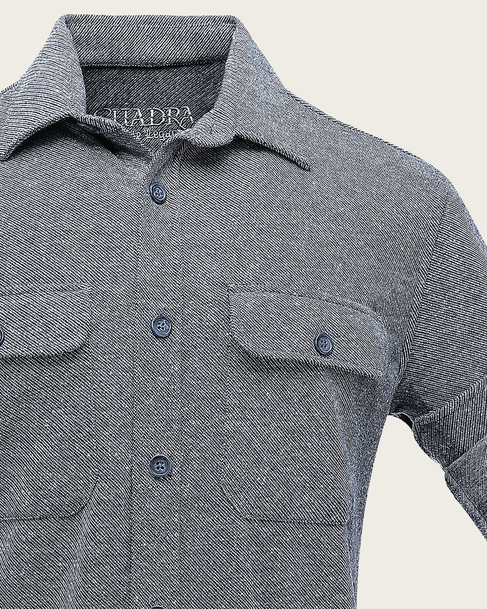 Navy Fine-Line Cotton Shirt 12 Navy Fine-Line Cotton Shirt