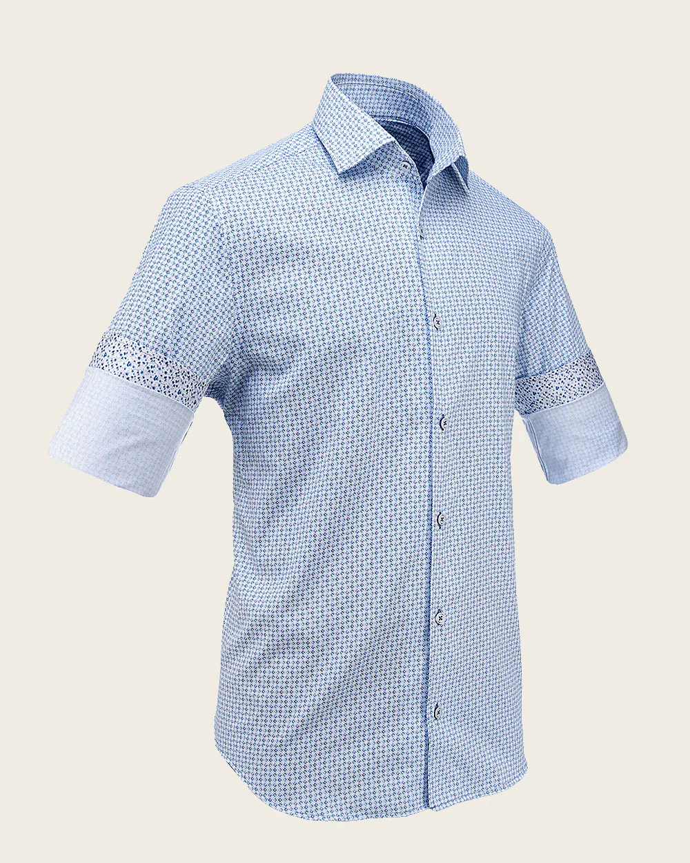 Sapphire Mosaic Print Men’s Shirt 10 Sapphire Mosaic Print Men’s Shirt