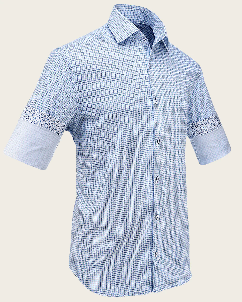 Sapphire Mosaic Print Men’s Shirt