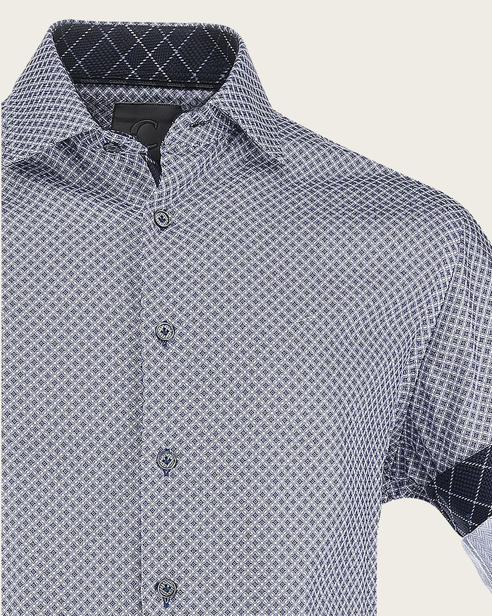 Blue Spectrum Geometry Cotton Shirt 6 Blue Spectrum Geometry Cotton Shirt