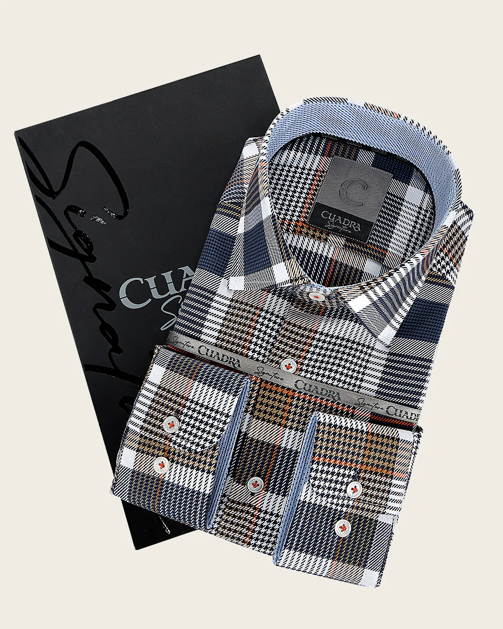 Brown Windowpane Cotton Shirt