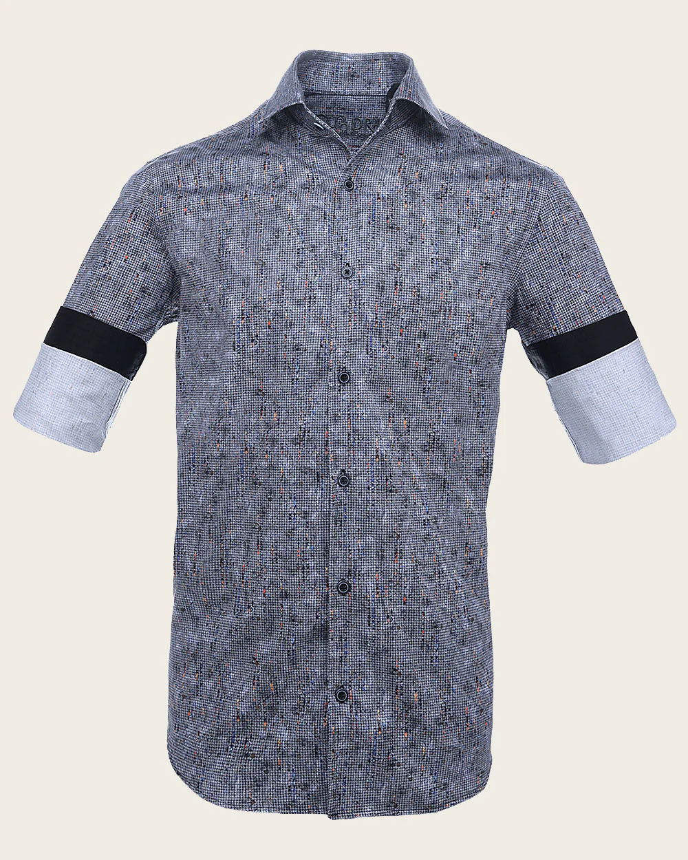 Men’s Shirt with Multicolor Marble Pattern
