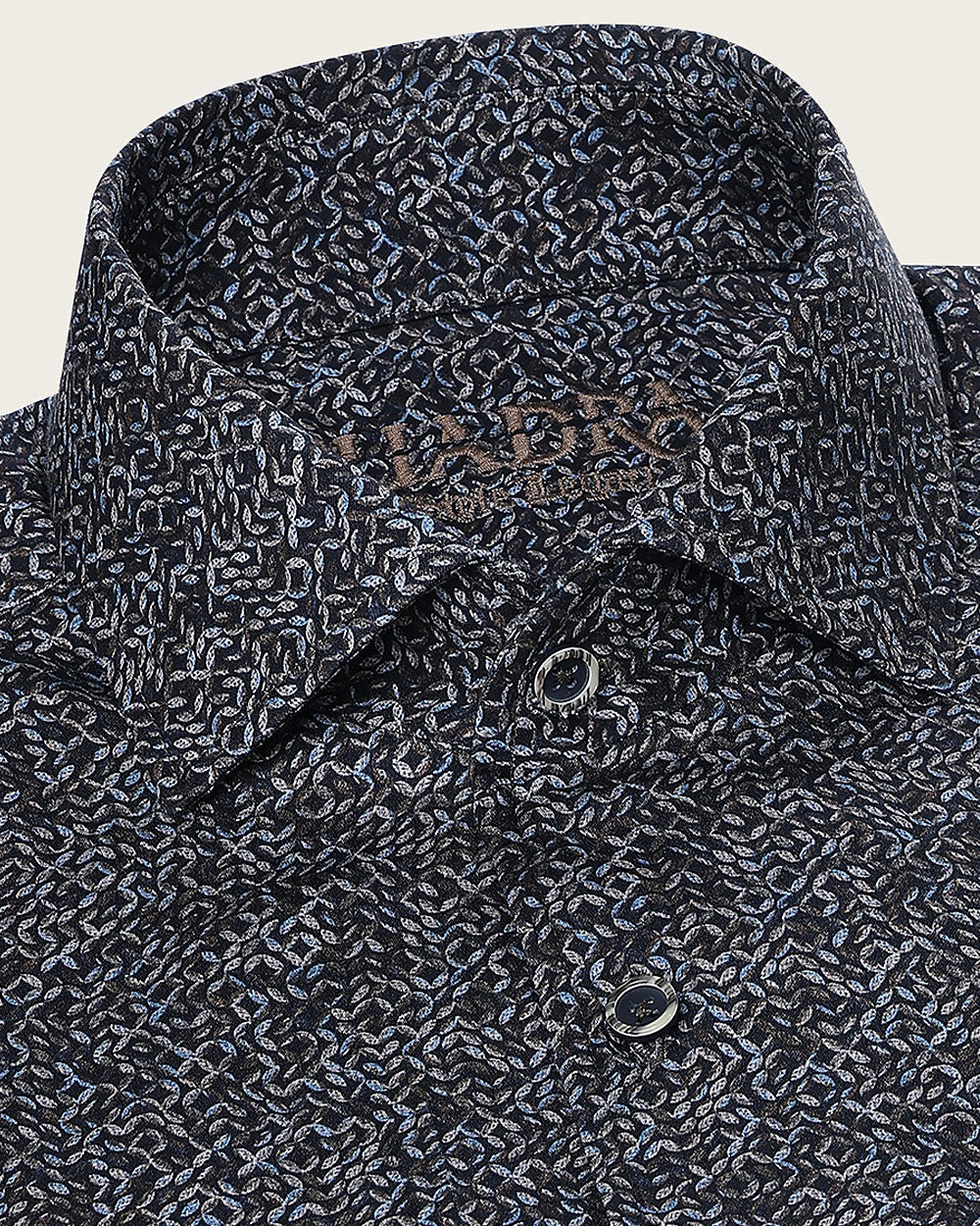 Black Multicolor Fret Pattern Men’s Shirt 3 Black Multicolor Fret Pattern Men’s Shirt