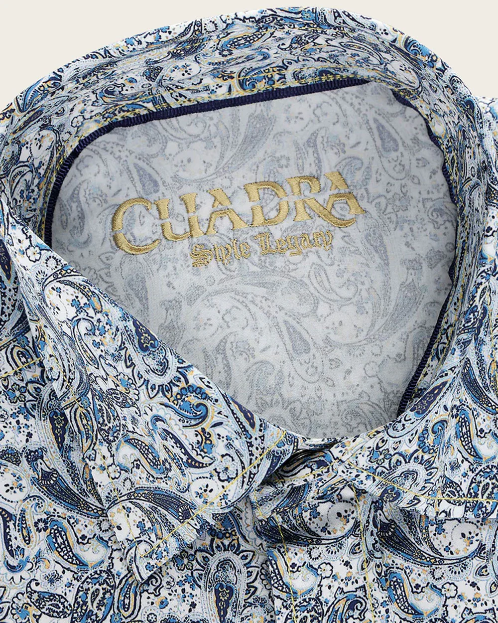 Men’s Long Sleeve Light Multicolor Paisley Print Shirt in 100% Cotton 10 Men’s Long Sleeve Light Multicolor Paisley Print Shirt in 100% Cotton