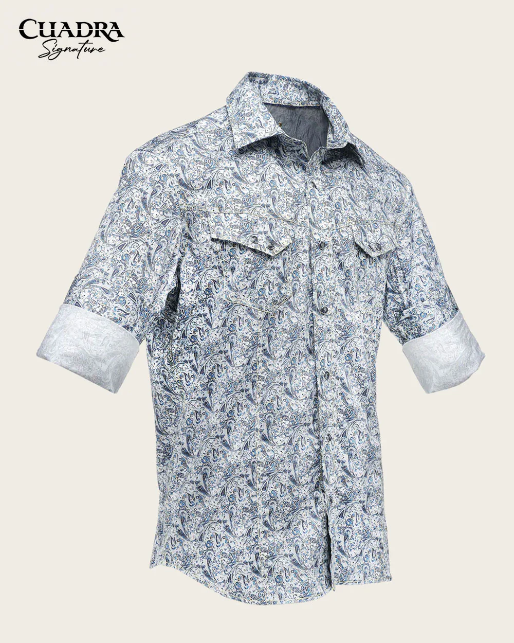 Men’s Long Sleeve Light Multicolor Paisley Print Shirt in 100% Cotton 4 Men’s Long Sleeve Light Multicolor Paisley Print Shirt in 100% Cotton