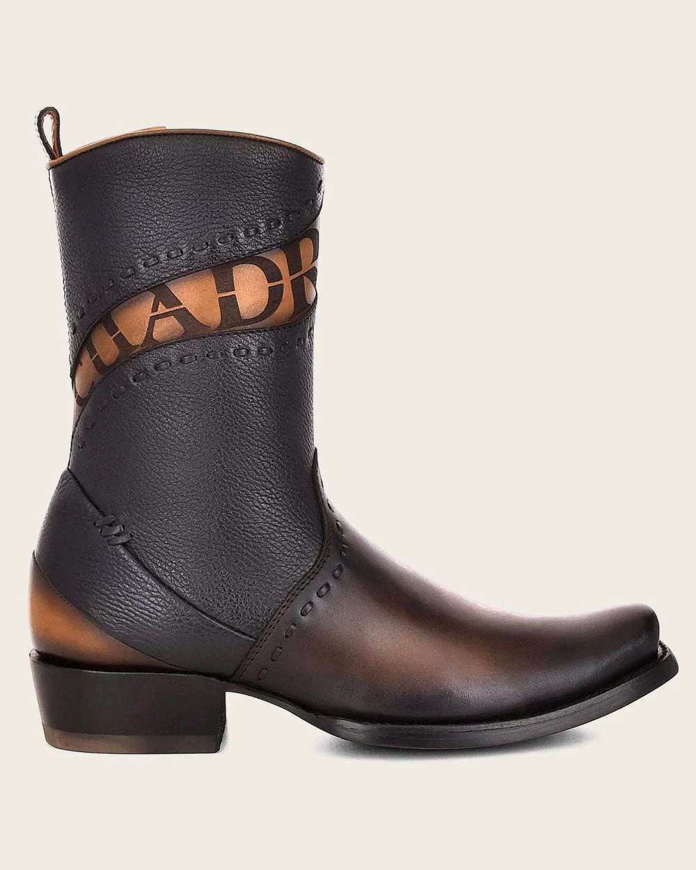 Urban Engraved Brown Leather Boot 15 Urban Engraved Brown Leather Boot