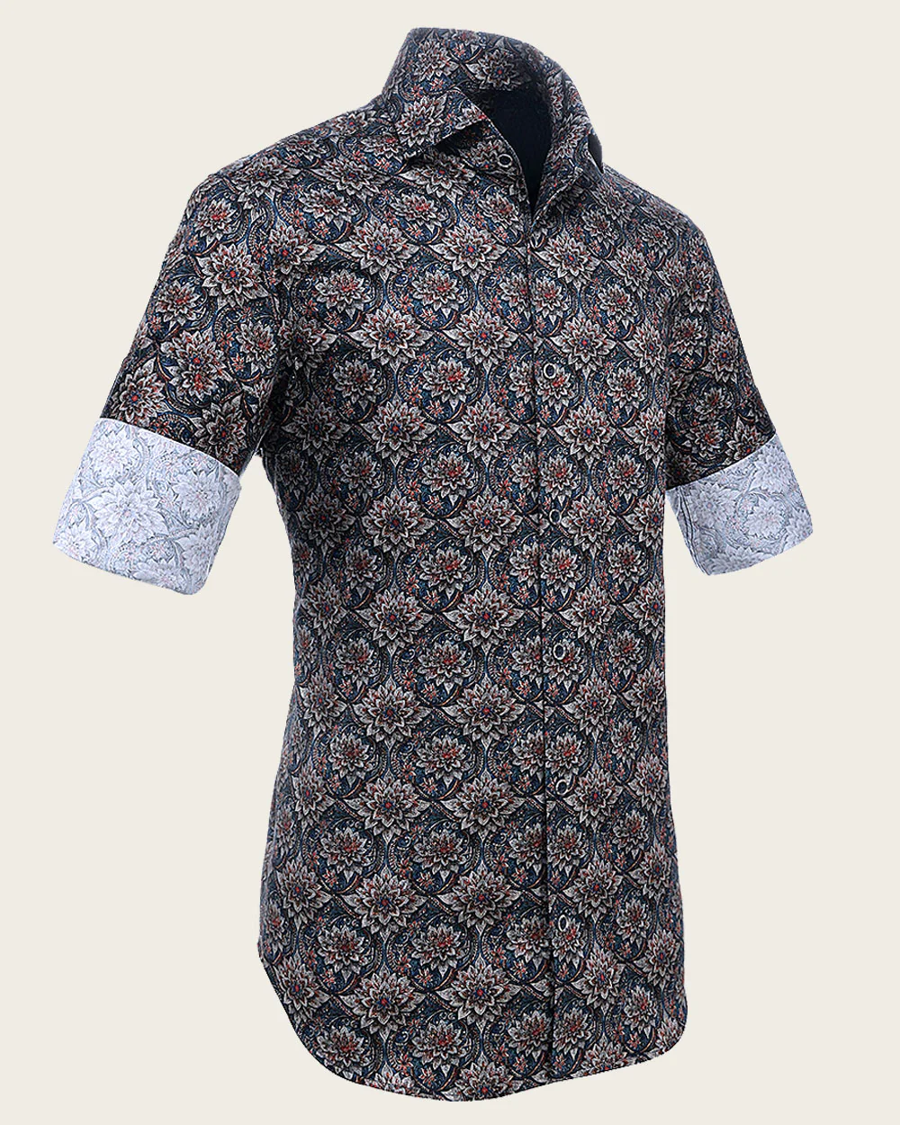 Multicolor Mantra Pattern Men’s Shirt