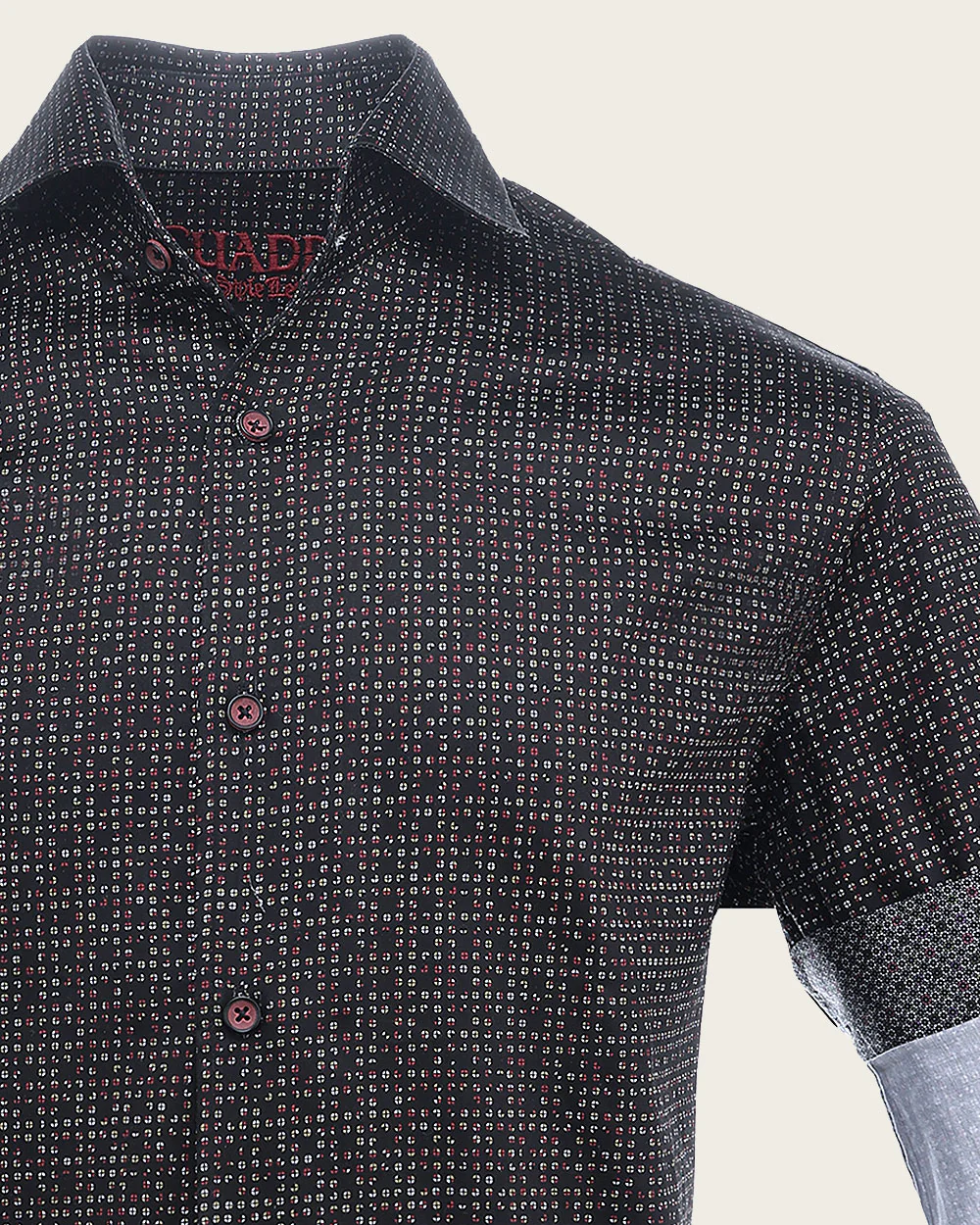 Black Dot Pattern Cotton Shirt