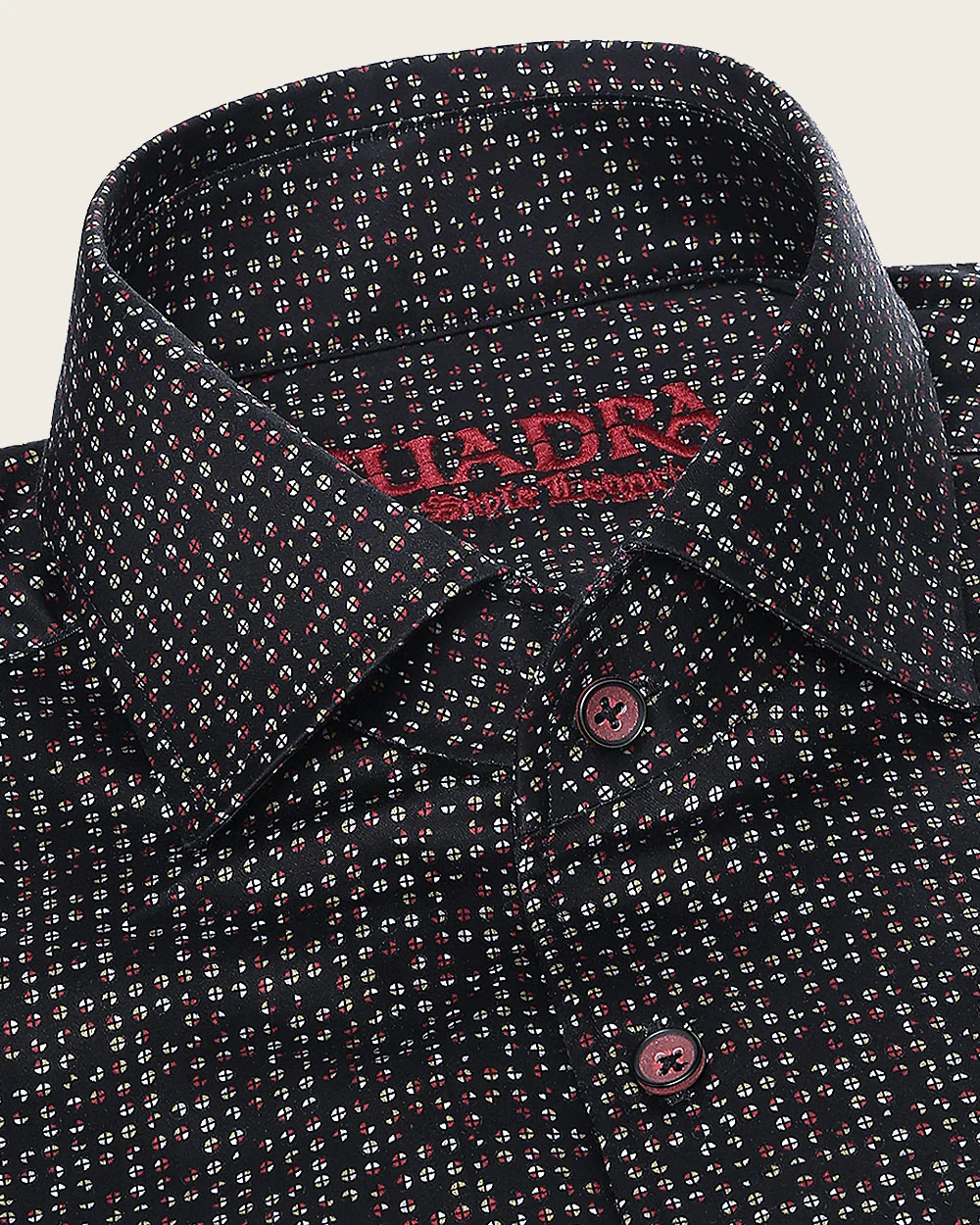 Black Dot Pattern Cotton Shirt