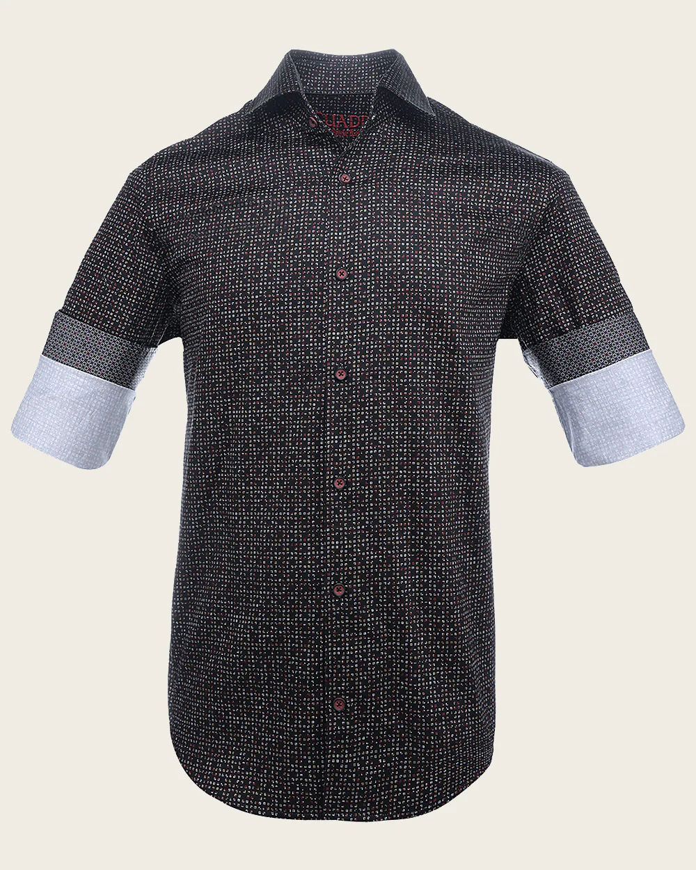 Black Dot Pattern Cotton Shirt
