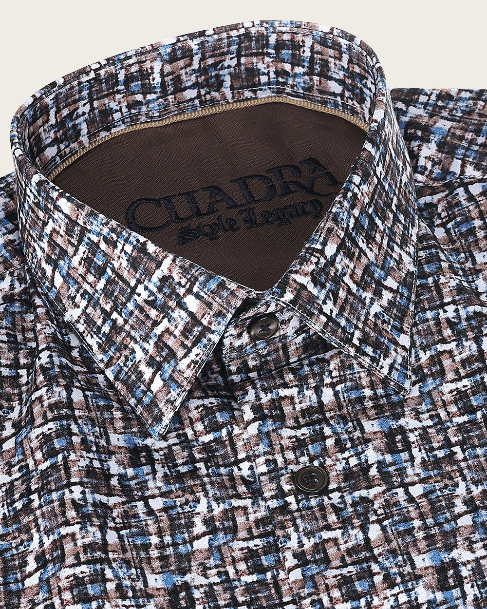 Coffee Brushstroke Motif Shirt 3 Coffee Brushstroke Motif Shirt