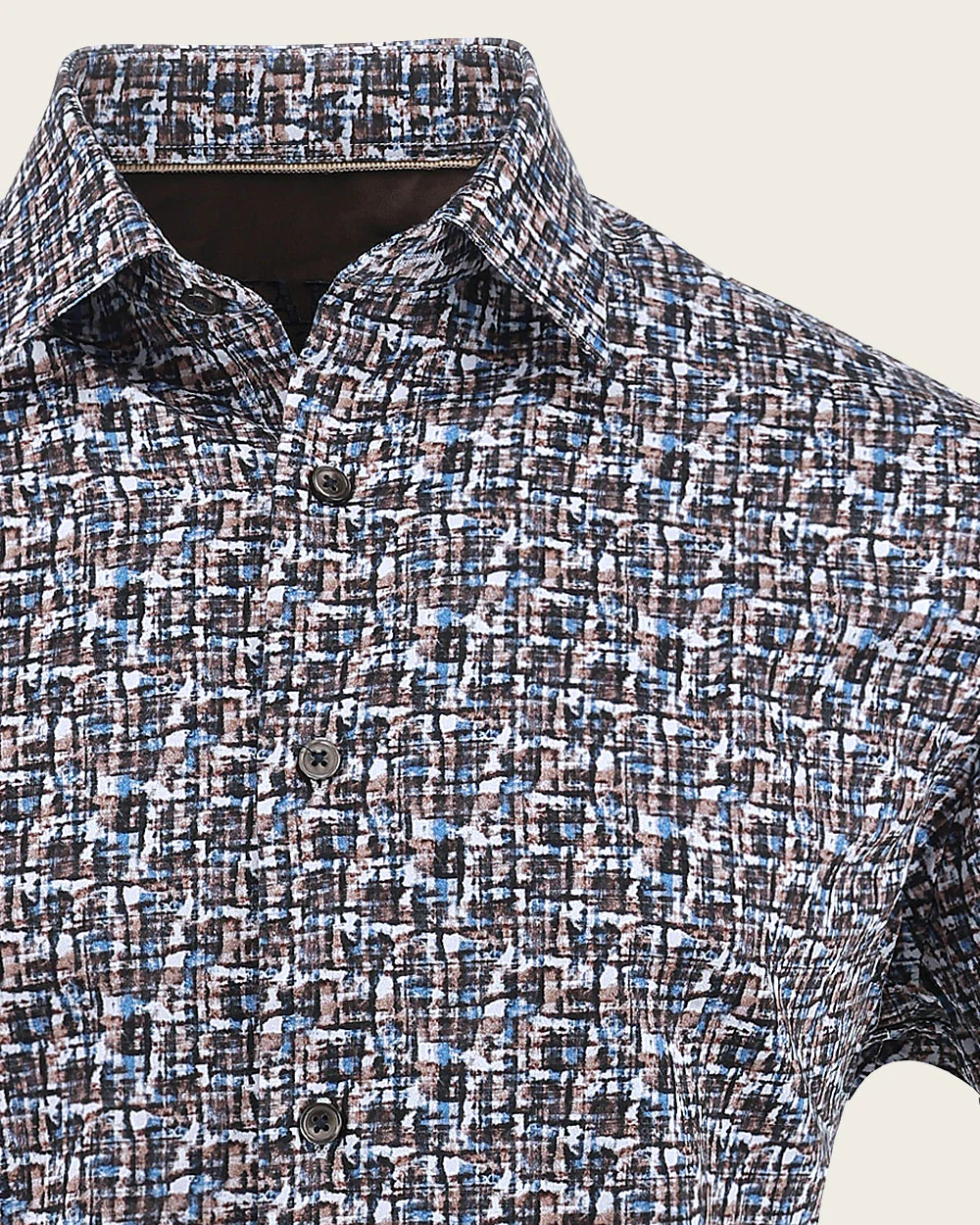 Coffee Brushstroke Motif Shirt 6 Coffee Brushstroke Motif Shirt