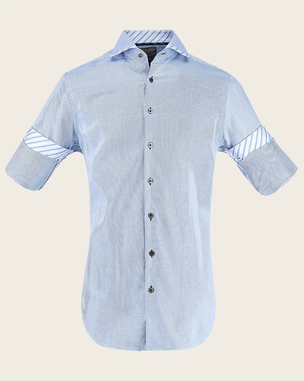 Blue Dot Pattern Cotton Shirt 5 Blue Dot Pattern Cotton Shirt
