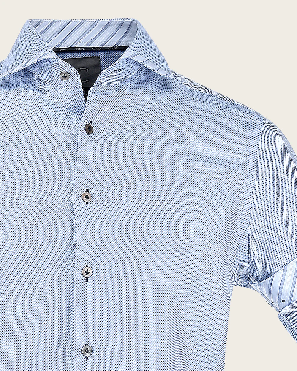 Blue Dot Pattern Cotton Shirt 6 Blue Dot Pattern Cotton Shirt