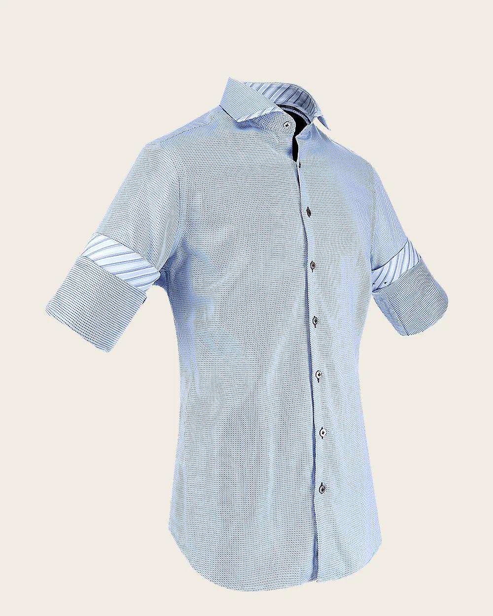 Blue Dot Pattern Cotton Shirt 9 Blue Dot Pattern Cotton Shirt