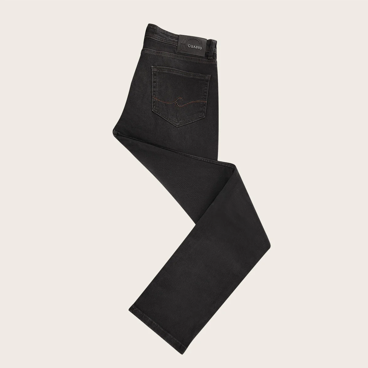 Luxury Men’s Brown Straight-Cut Denim Jeans