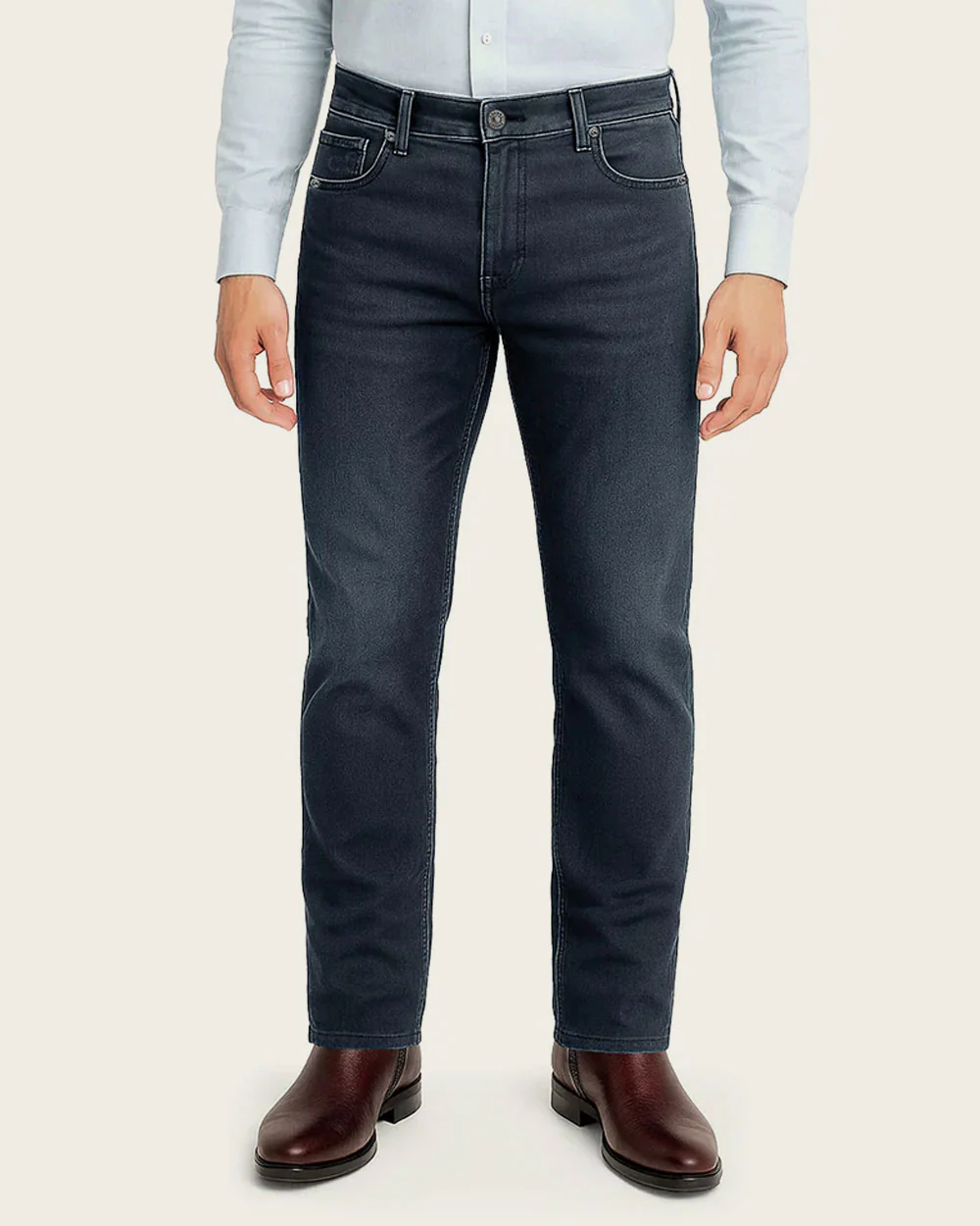 Men’s Navy Straight-Cut Cuadra Jeans