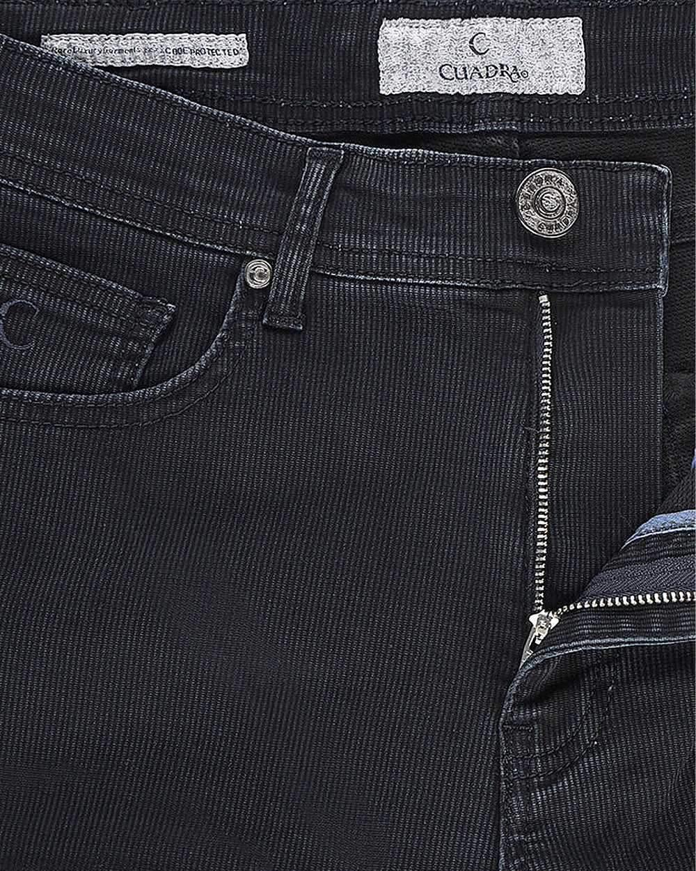 Luxury Men’s Navy Straight-Cut Denim Jeans