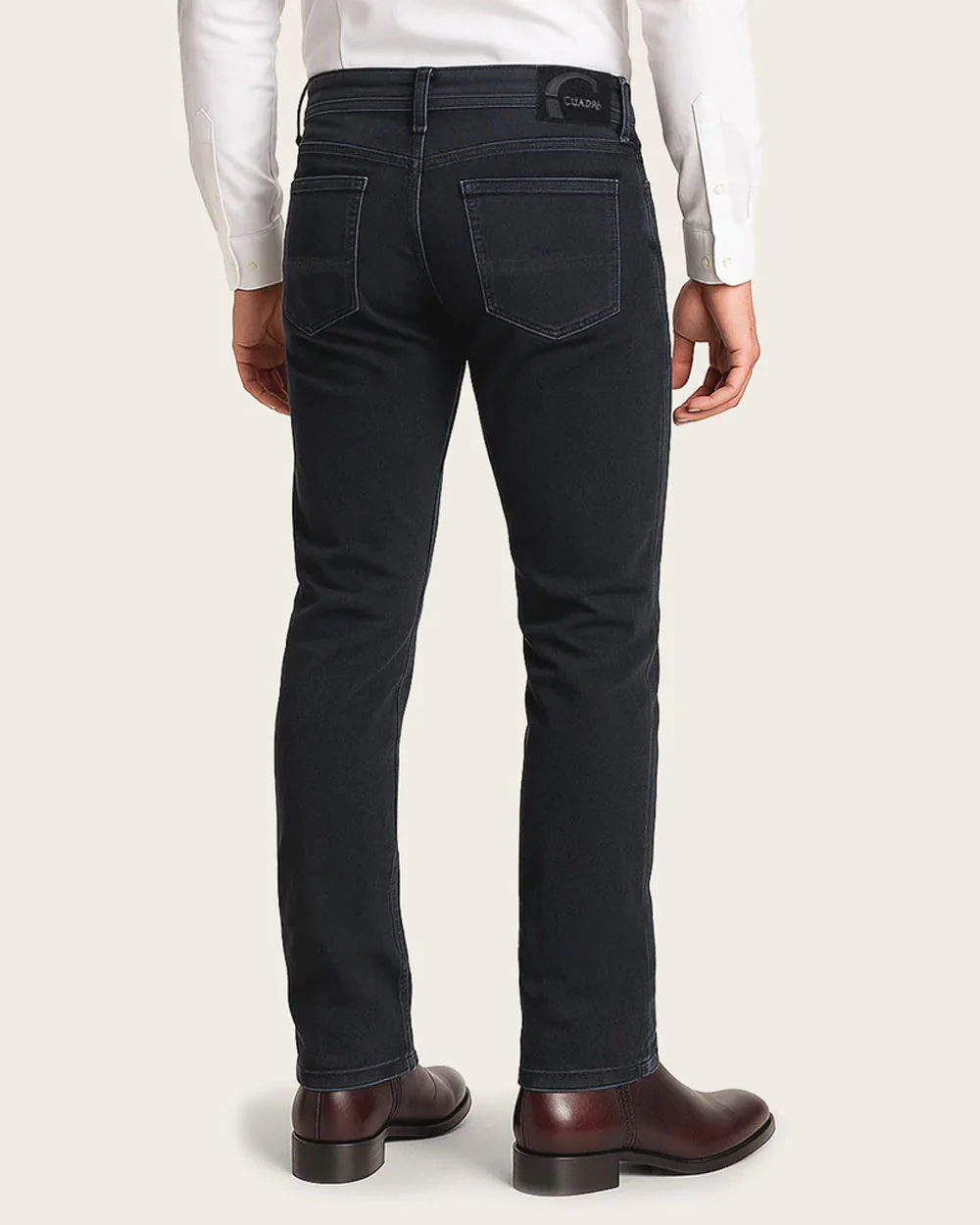 Luxury Men’s Navy Straight-Cut Denim Jeans