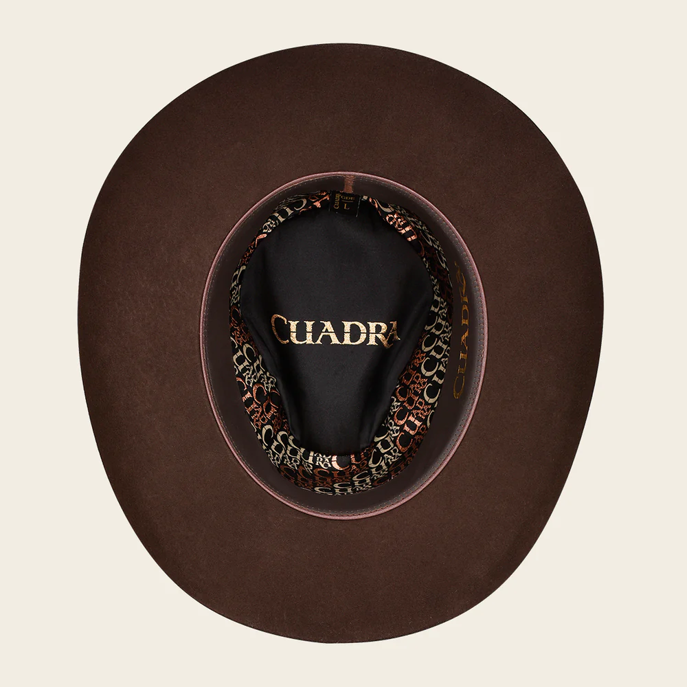 Cuadra Dark Brown Wool Felt Hat with Braided Leather Band 7 Cuadra Dark Brown Wool Felt Hat with Braided Leather Band