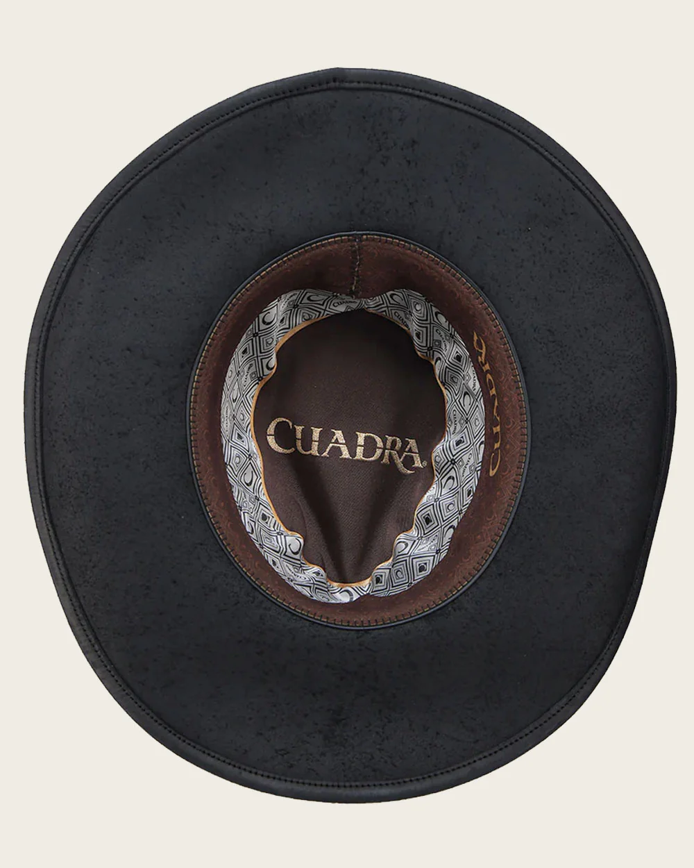 Black Handcrafted Genuine Bovine Leather Dexter Hat with Engraved Band 11 Black Handcrafted Genuine Bovine Leather Dexter Hat with Engraved Band