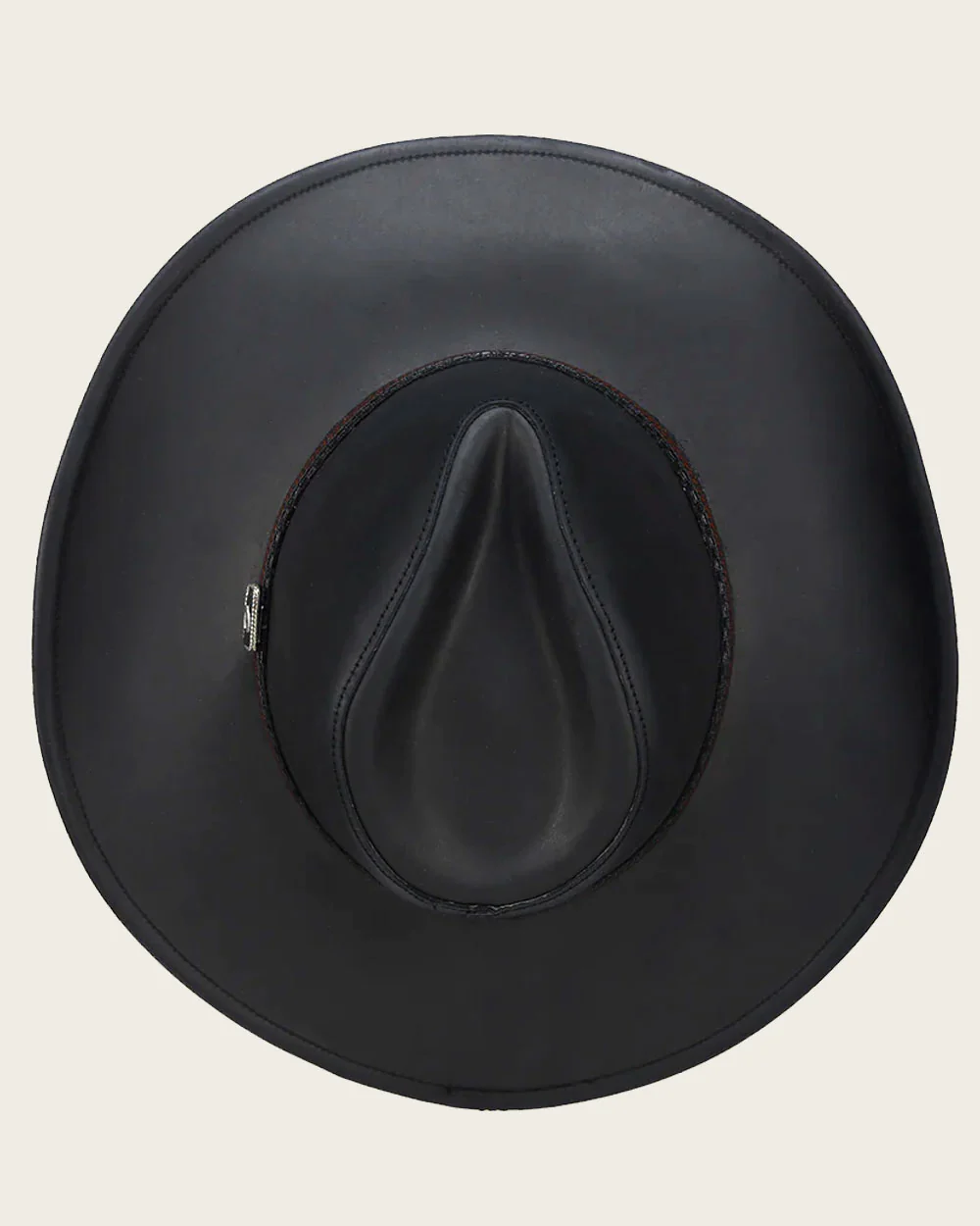 Black Handcrafted Genuine Bovine Leather Dexter Hat with Engraved Band 13 Black Handcrafted Genuine Bovine Leather Dexter Hat with Engraved Band