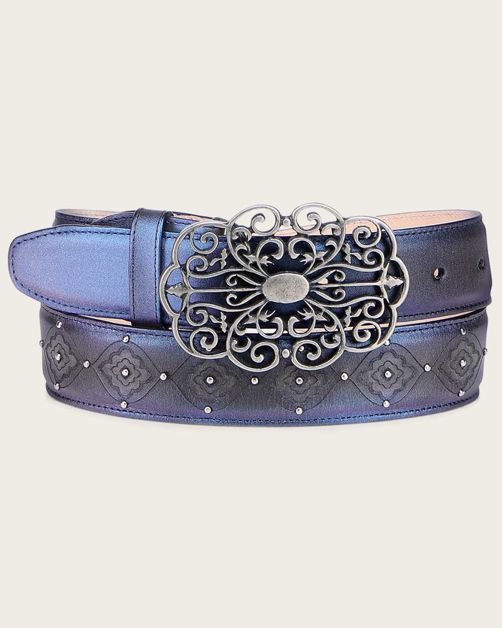 Black and Purple western belt