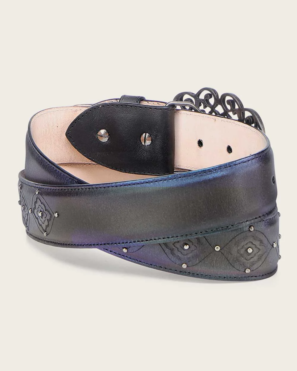 Black and Purple western belt