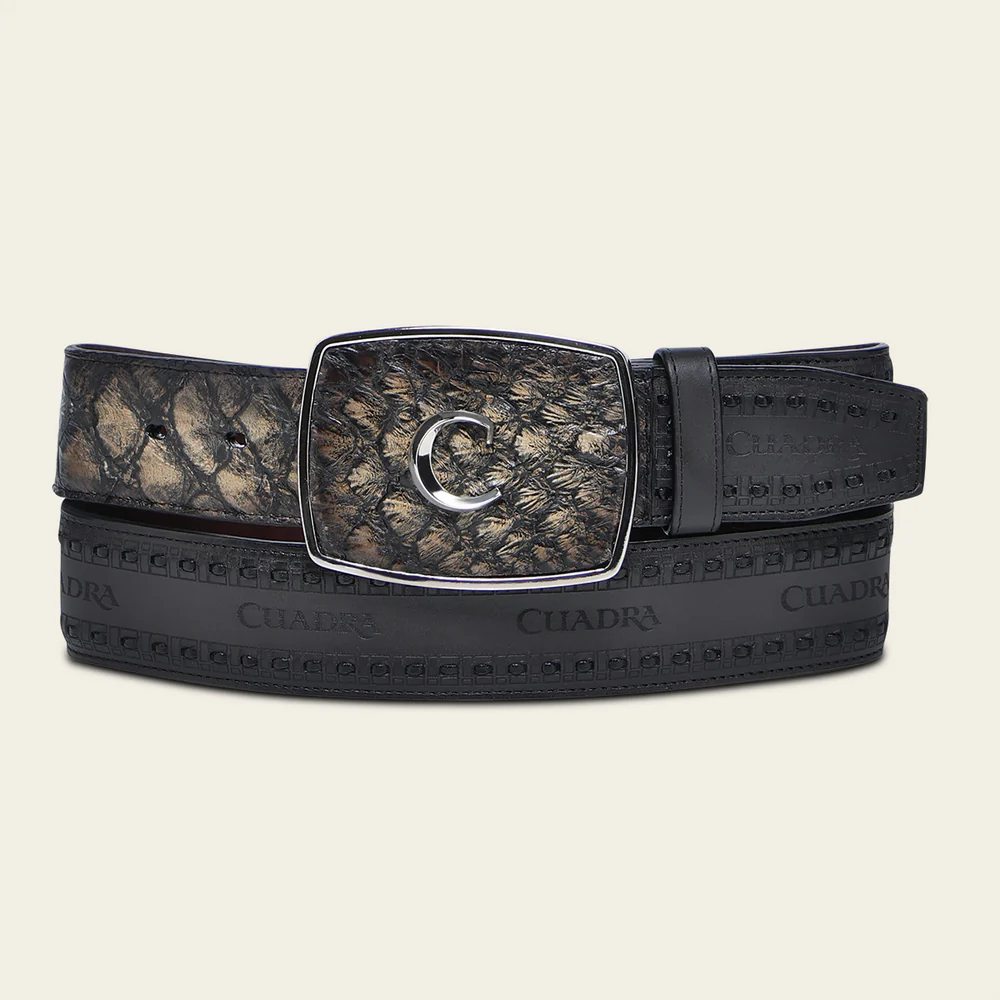 Black and Orix Poisson Rodeo Belt