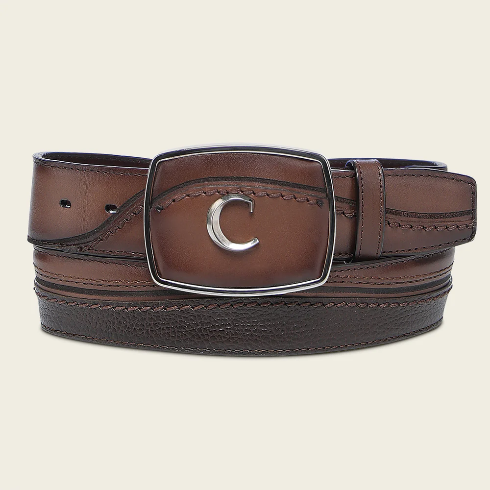 Honey Brown western rodeo bovine Belt