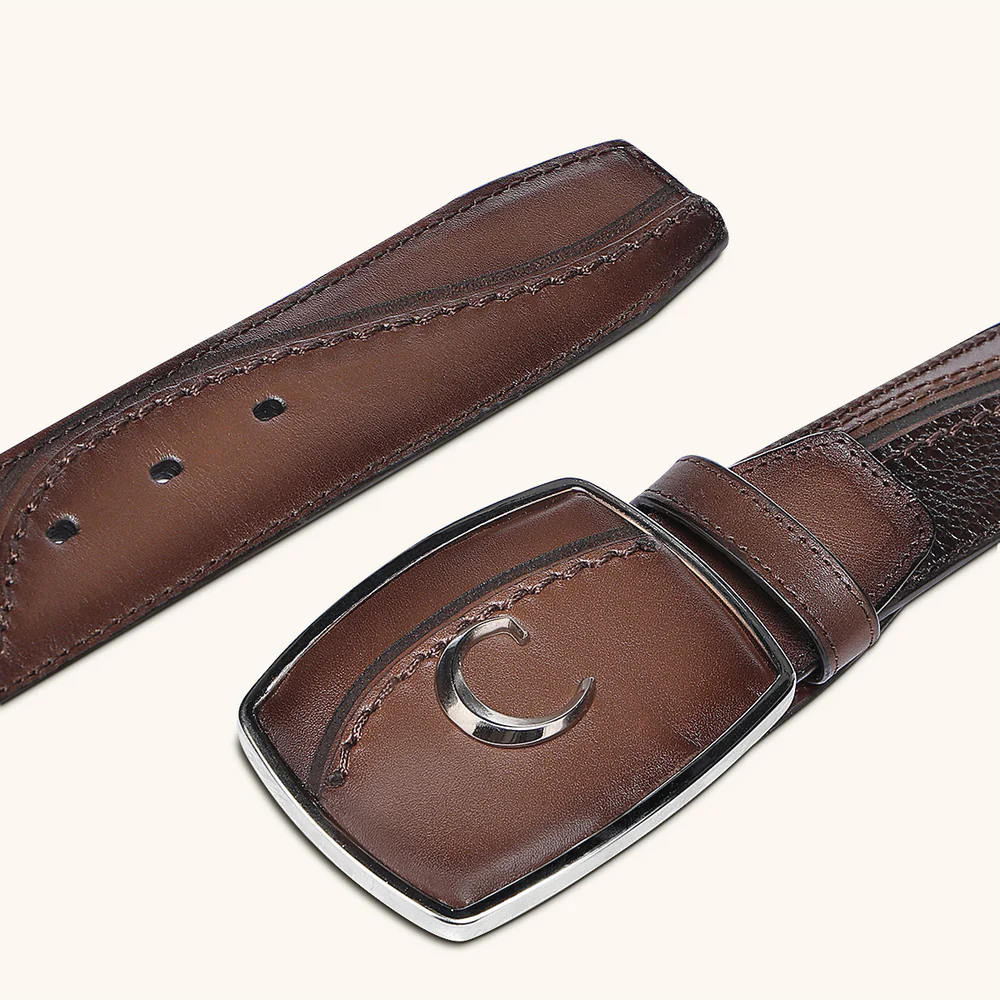 Honey Brown western rodeo bovine Belt 3 Honey Brown western rodeo bovine Belt