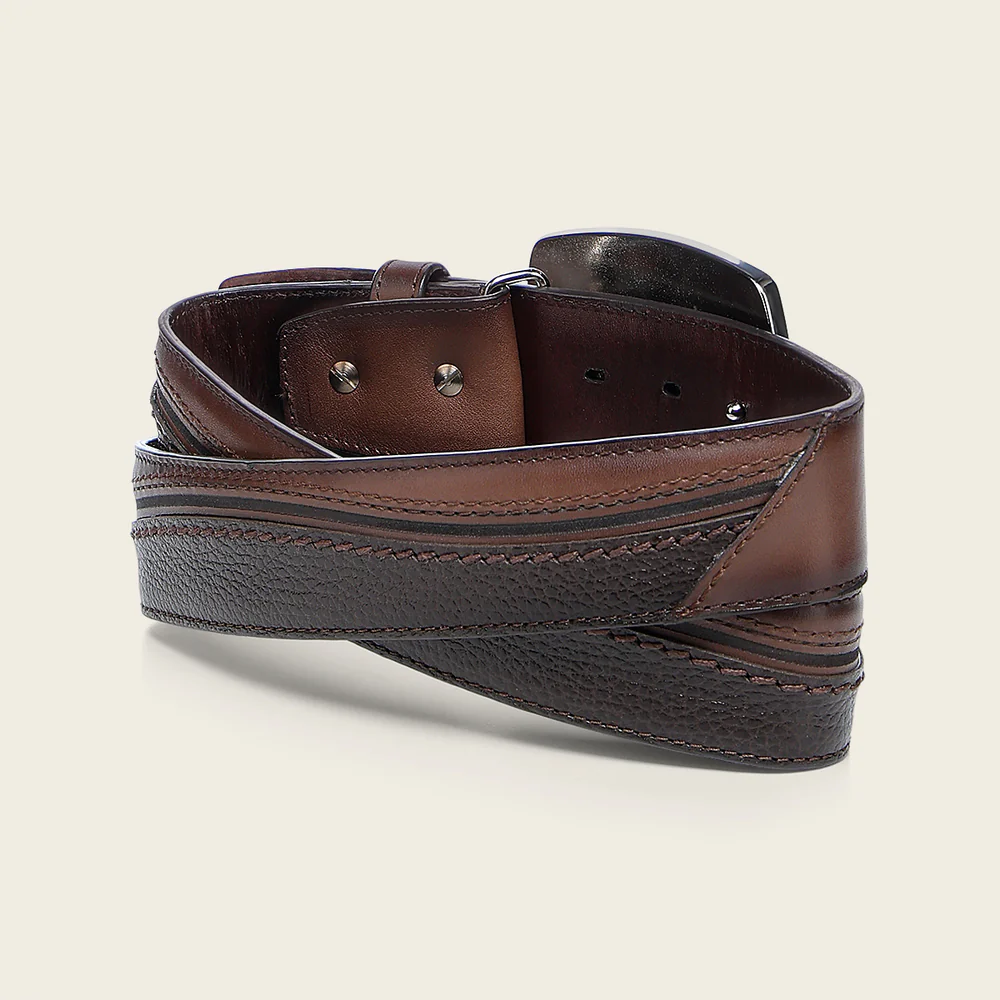 Honey Brown western rodeo bovine Belt 5 Honey Brown western rodeo bovine Belt