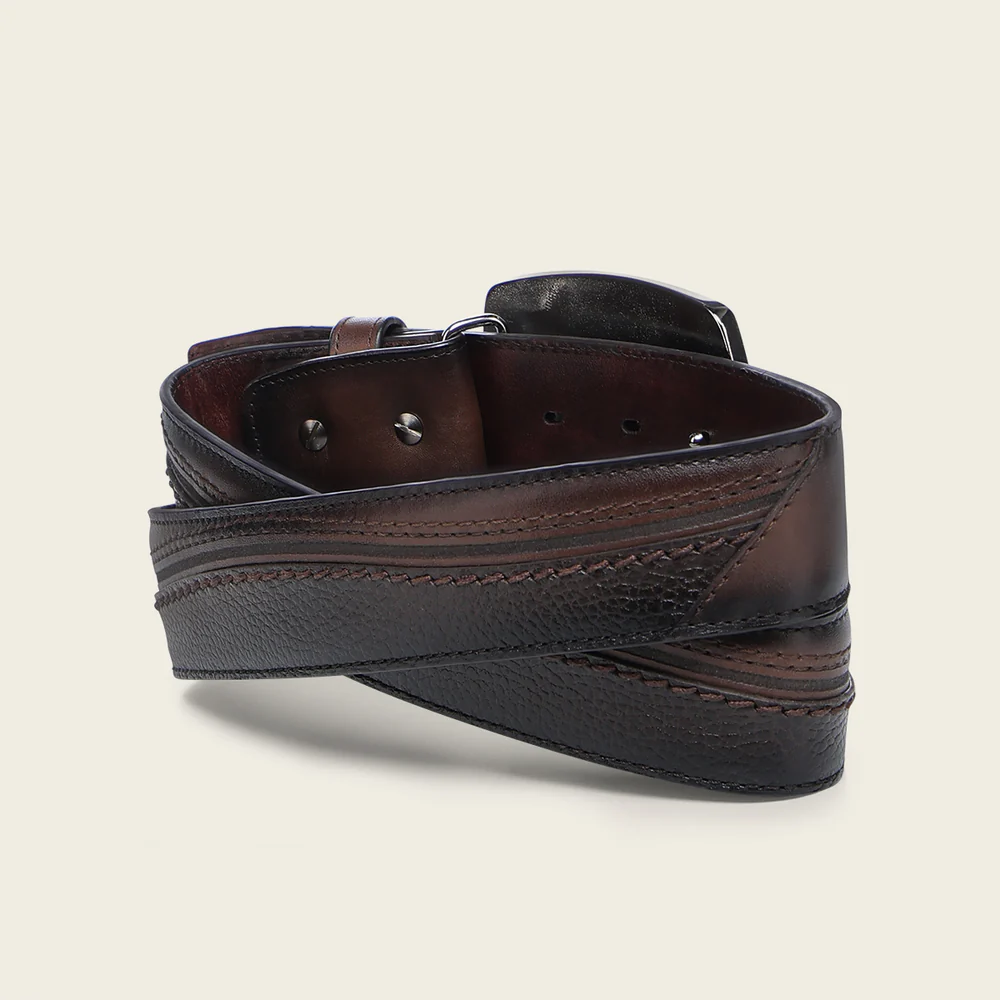 Dark Brown western rodeo bovine Belt
