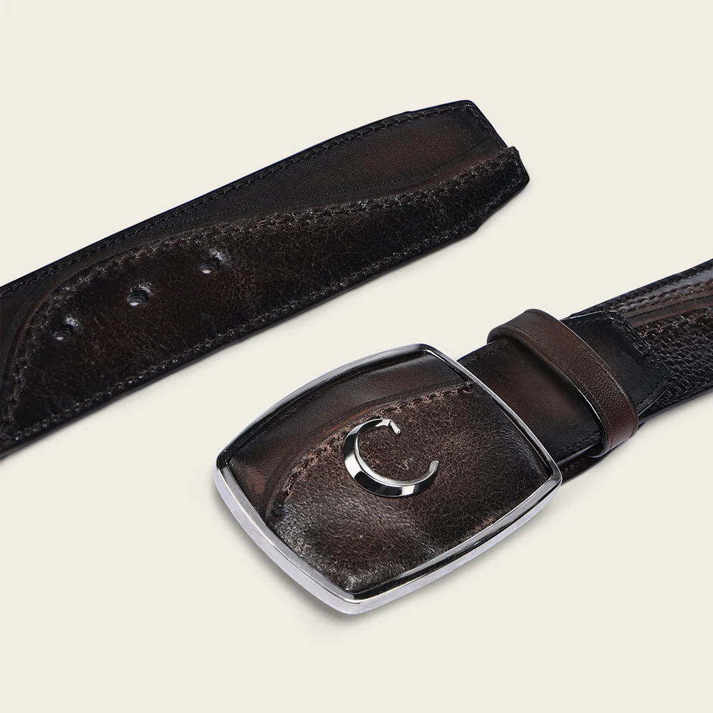 Dark Brown western rodeo bovine Belt