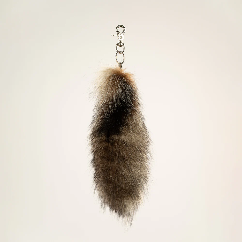 Crystal Fox Fur Keychain