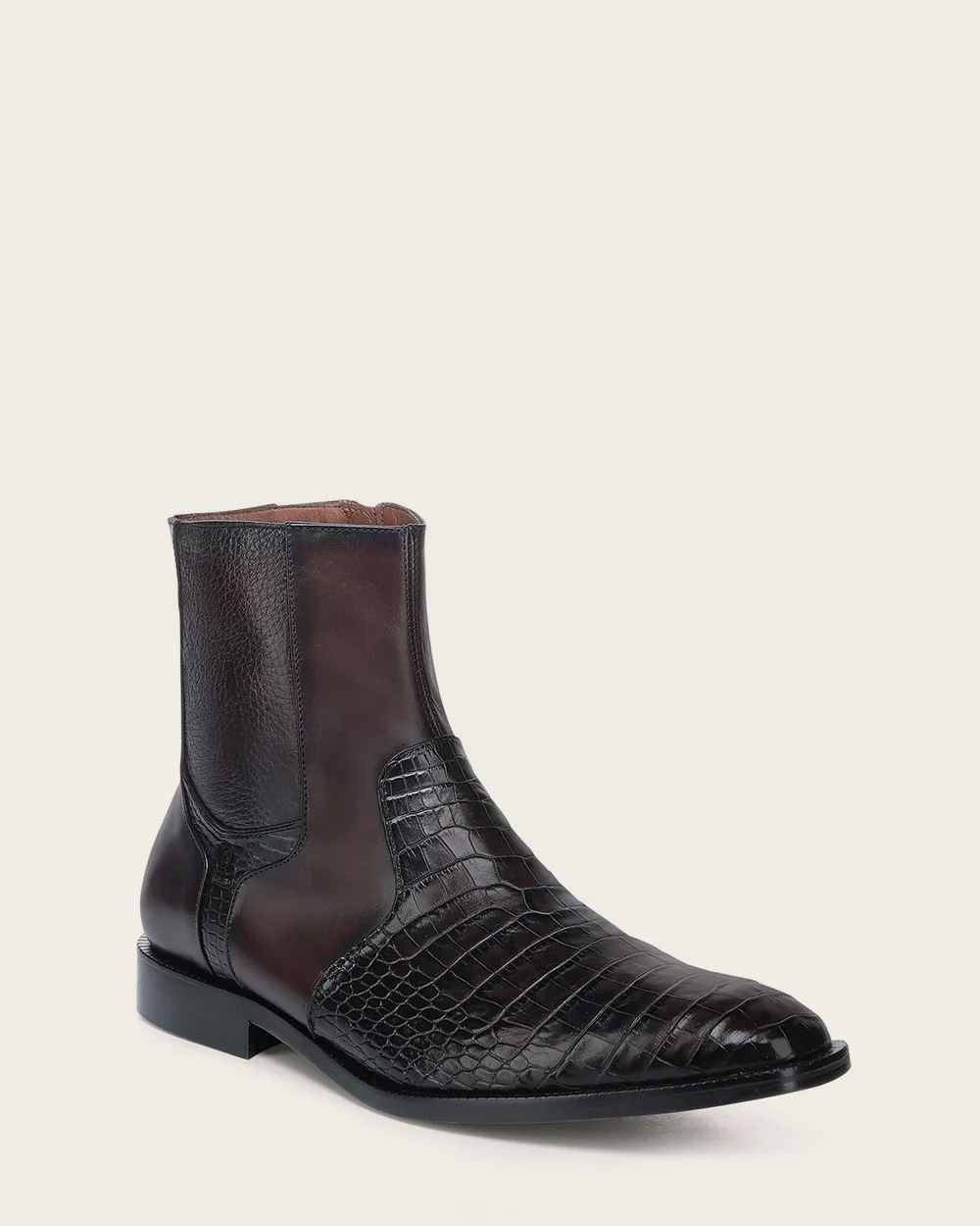 Luxury Men’s Brown Urban Boot in Genuine Alligator Leather 12 Luxury Men’s Brown Urban Boot in Genuine Alligator Leather
