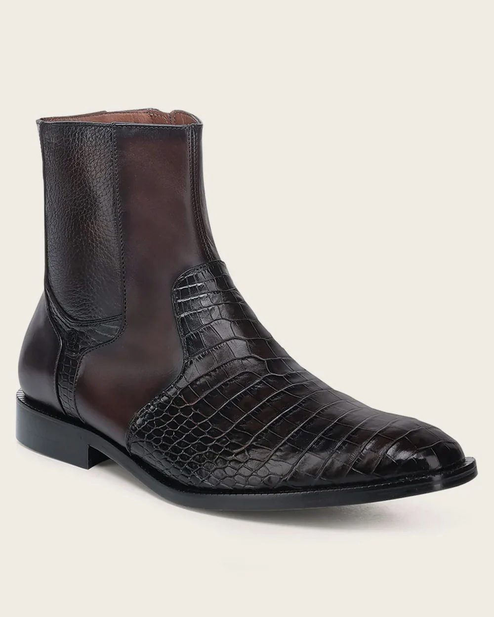 Luxury Men’s Brown Urban Boot in Genuine Alligator Leather