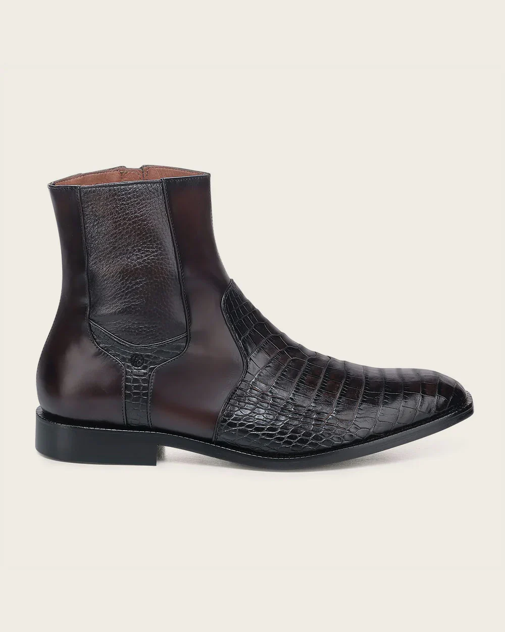 Luxury Men’s Brown Urban Boot in Genuine Alligator Leather 7 Luxury Men’s Brown Urban Boot in Genuine Alligator Leather