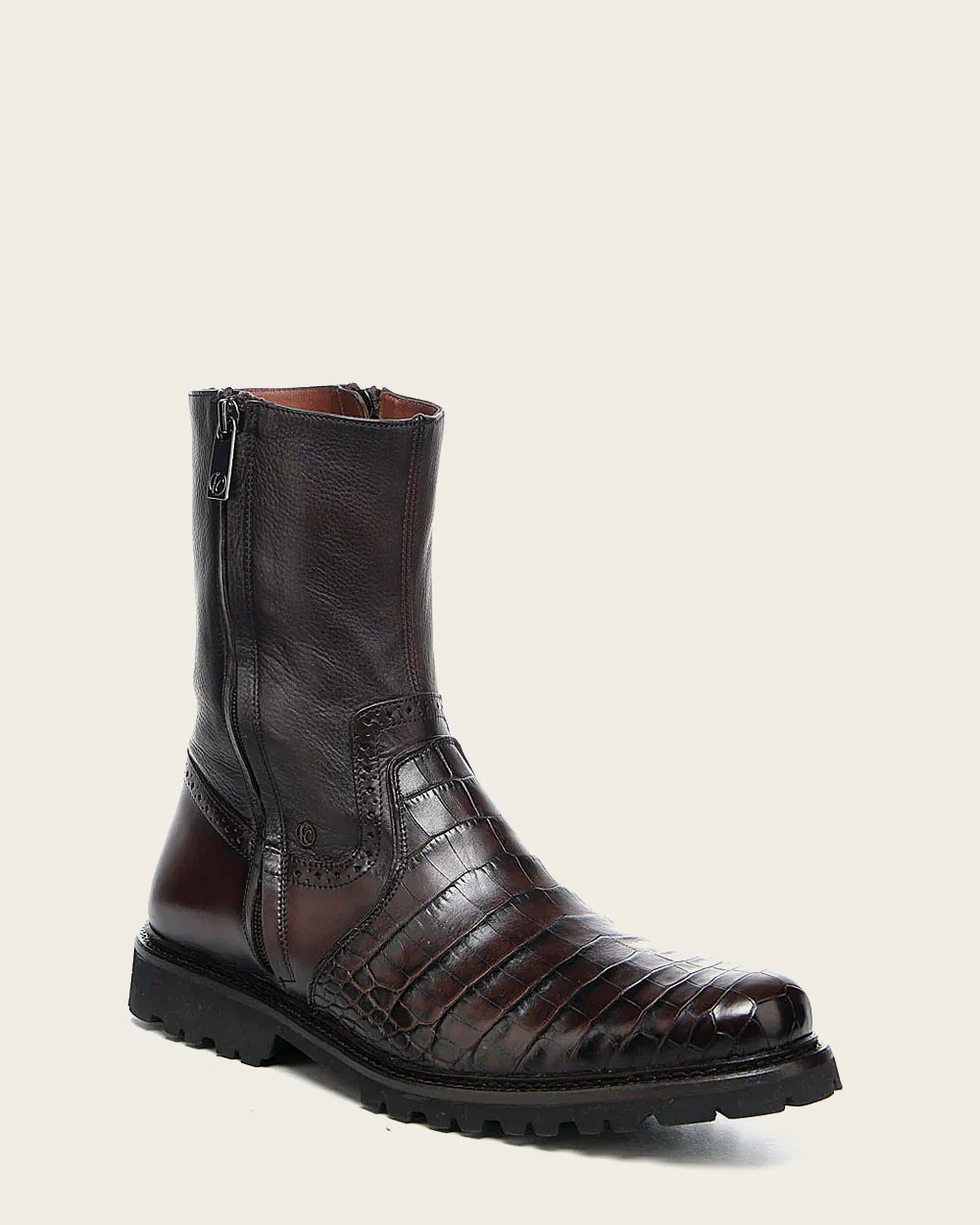 Brown Exotic Aligator Urban Boots